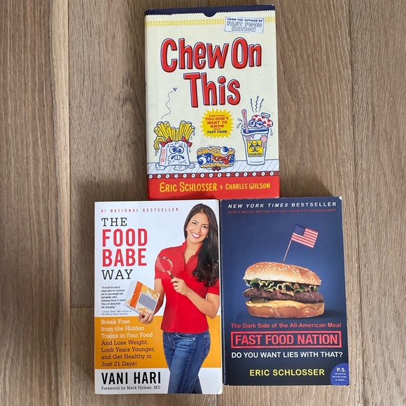 3 used book set. Chew On This, The Food Babe Way, and Fast Food Nation. - Picture 1 of 16